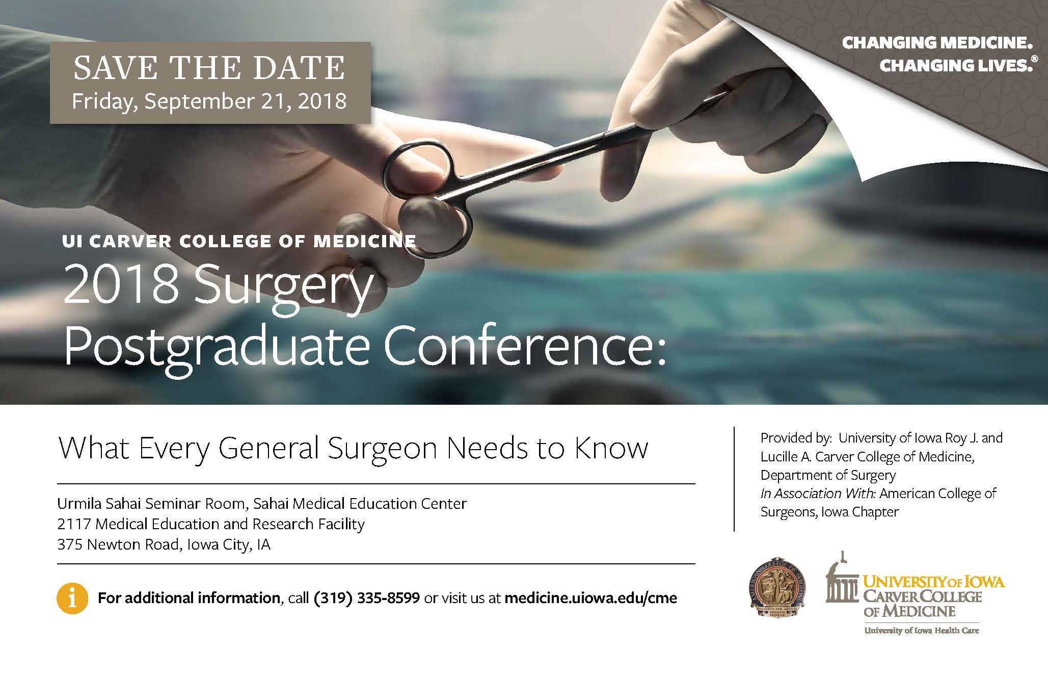 Surgery Postgraduate Conference 2018: What Every General Surgeon Needs to Know Banner